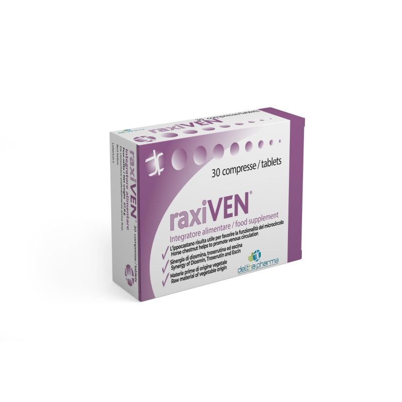 Deltha Pharma RaxiVen - Compresse per il Benessere Vascolare, 30 compresse
