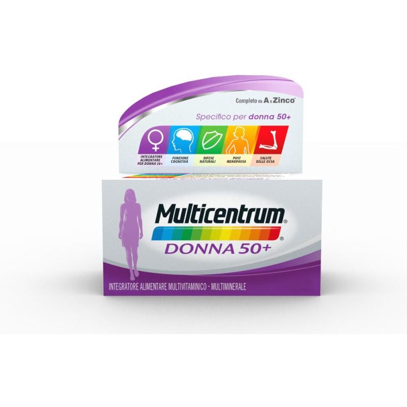 Multicentrum Donna 50+: Integratore Multivitaminico - 30 Compresse