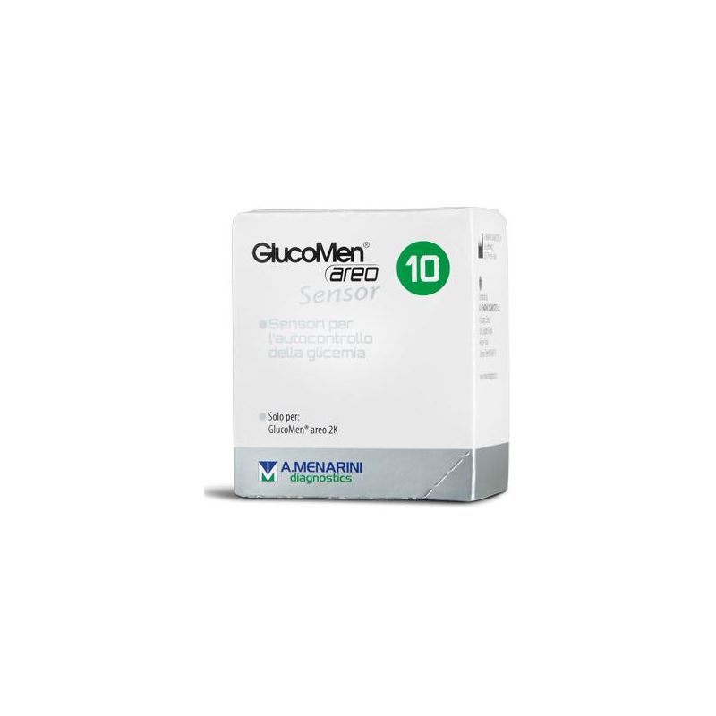 Strisce di Analisi del Glucosio Glucomen Areo Sensor - 10 Pezzi