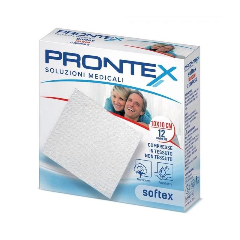 Prontex Teli in TNT Morbidi, 10x10cm, Pacco da 12 Pezzi