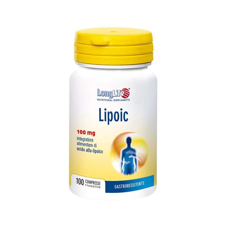 Longlife Lipoic - Integratore di Acido Alfa-Lipoico, 100 Compresse