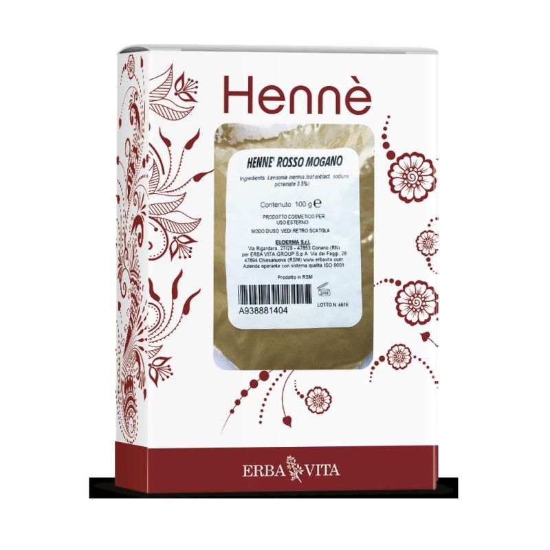 Henne Colorante per Capelli Rosso Mogano 100g