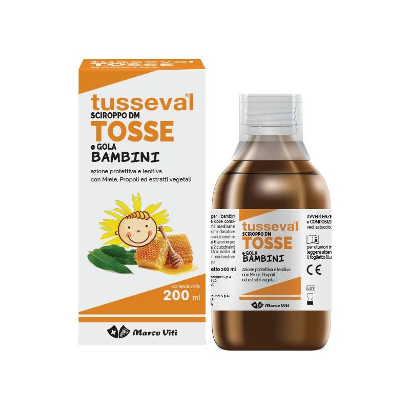 Tusseval Sciroppo per la Tosse dei Bambini, 200ml