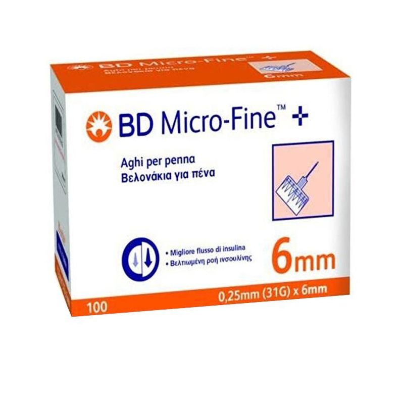 BD Micro-Fine Aghi da 0,25mm (31G) x 6mm - Confezione da 100 Pezzi