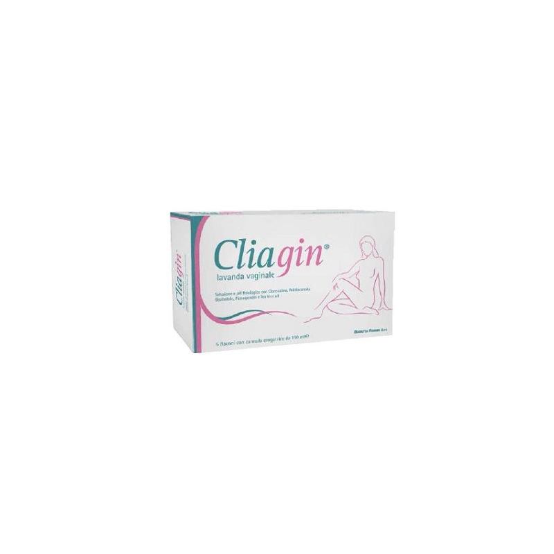 Cliagin Lavanda - Detergente Vaginale in Lavanda - 150ml, Pacchetto da 5