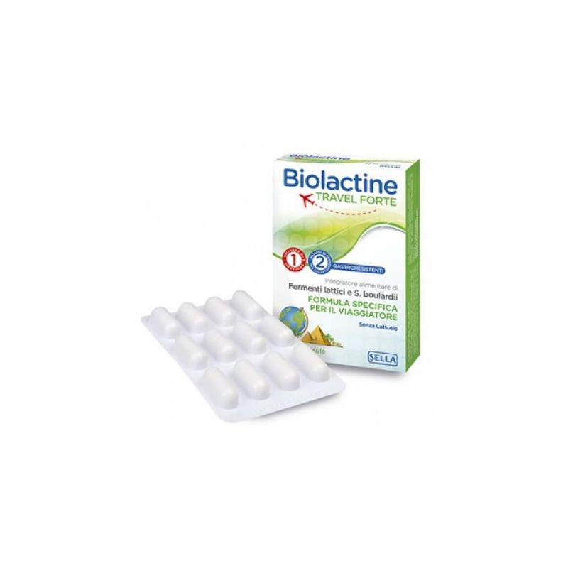 Biolactine Travel Forte - Supplemento di 24 Capsule per il Viaggio
