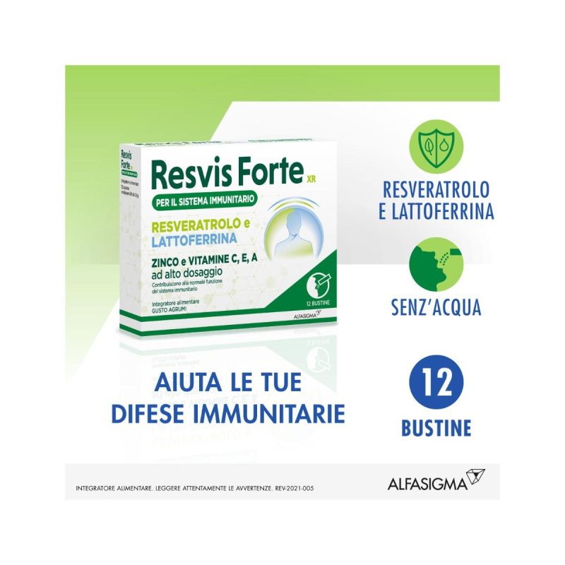 Resvis Forte XR - Confezione da 12 Bustine per il Benessere Respiratorio