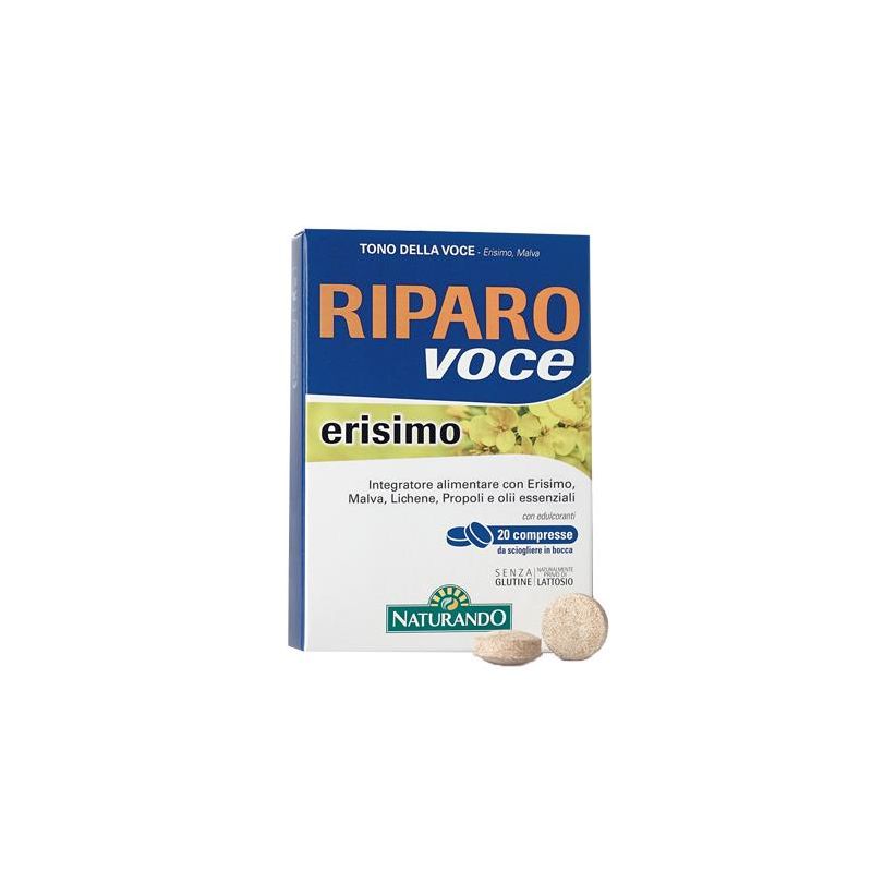 Erisimo Riparo Voce - 20 Compresse per la Cura delle Corde Vocali