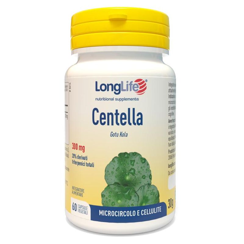 Longlife Centella - 60 Capsule con 20% Estratto di Centella
