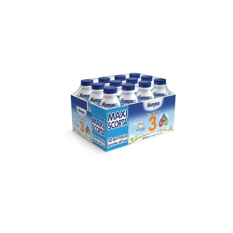 Humana 3 Probalance Latte di Crescita, Multipack con 12 Bottiglie, Ideale per Bambini da 1 Anno in poi