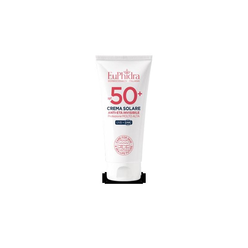 Euphidra Crema Solare Anti-Invecchiamento SPF50+ Invisibile, 50 ml