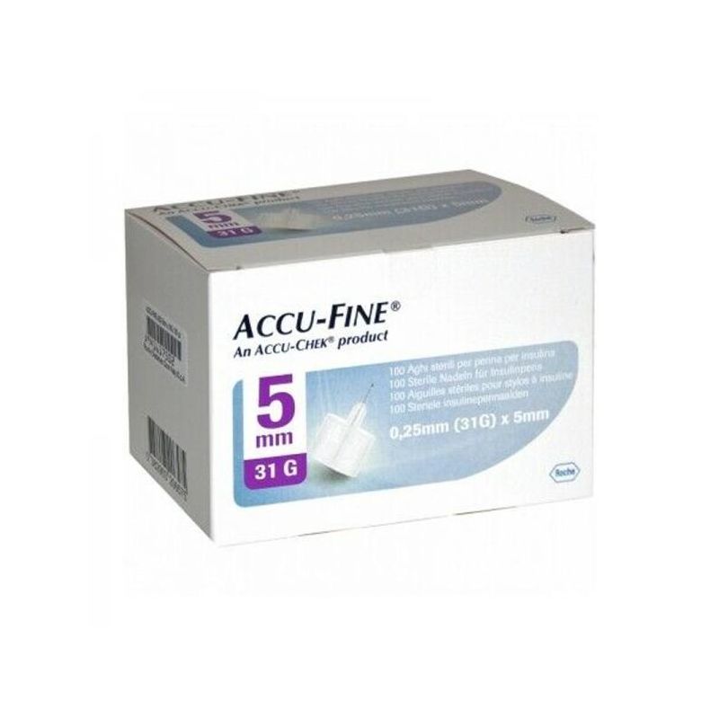 Aghi per Penna Insulina Accu-Fine, Calibro 31, Lunghezza 5mm