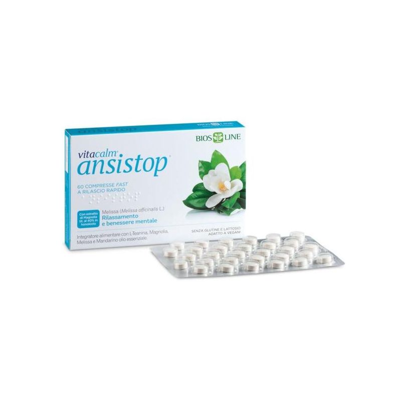 Vitacalm Ansistop - Sollievo dall'Ansia, 60 Compresse