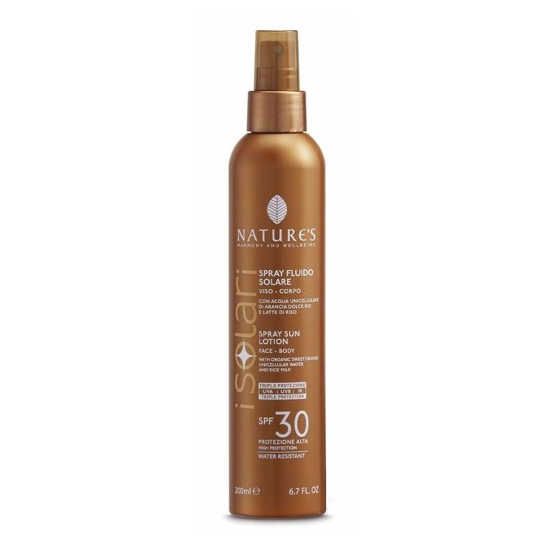 Spray Solare Naturale per Viso e Corpo SPF30 - Nature's Solari 200ml