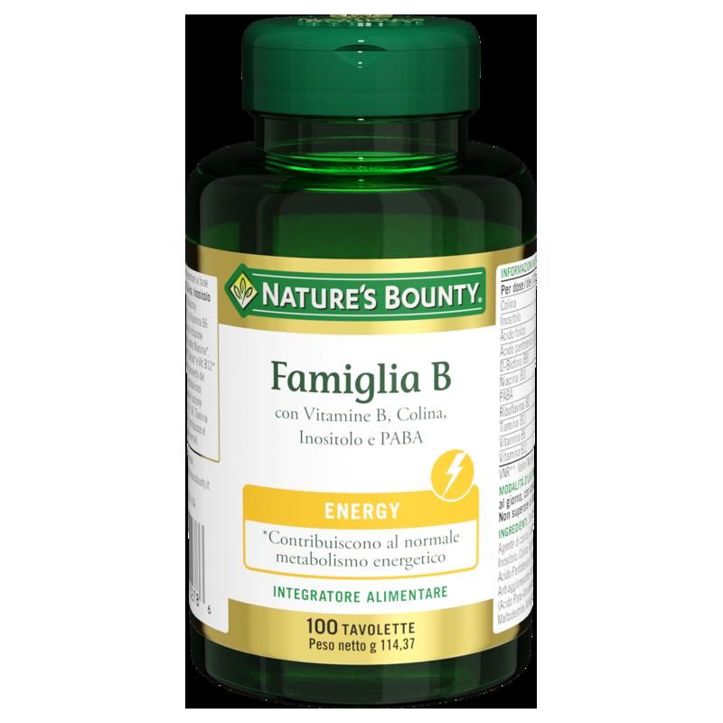 Nature's Bounty Complesso di Vitamine B per la Famiglia, 60 Tavolette
