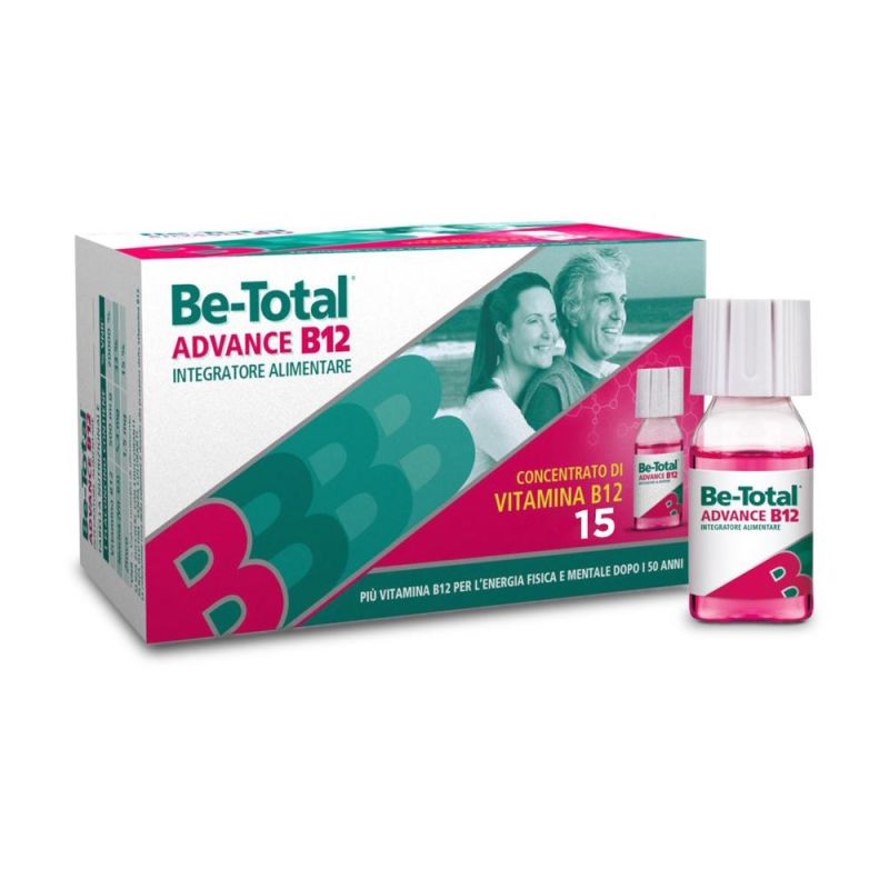 Be-Total Advance B12 - Integratore Alimentare con Vitamina B e Zinco - 15 Flaconcini