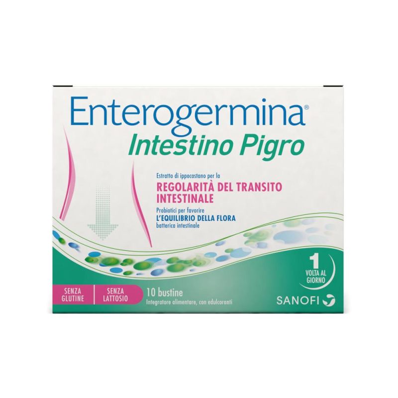 Enterogermina - Trattamento per Intestino Pigro, 10 Bustine