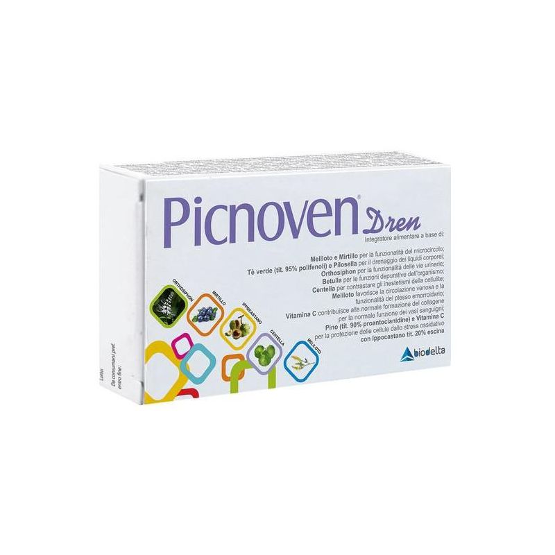 Picnoven Dren - Pillole di Drenaggio Naturale, 100 Compresse