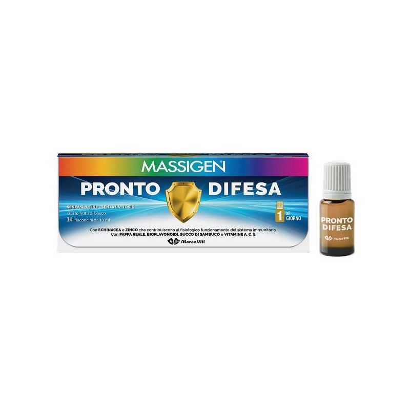 Massigen Pronto Difesa - 14 Flaconcini per il Supporto Immunitario