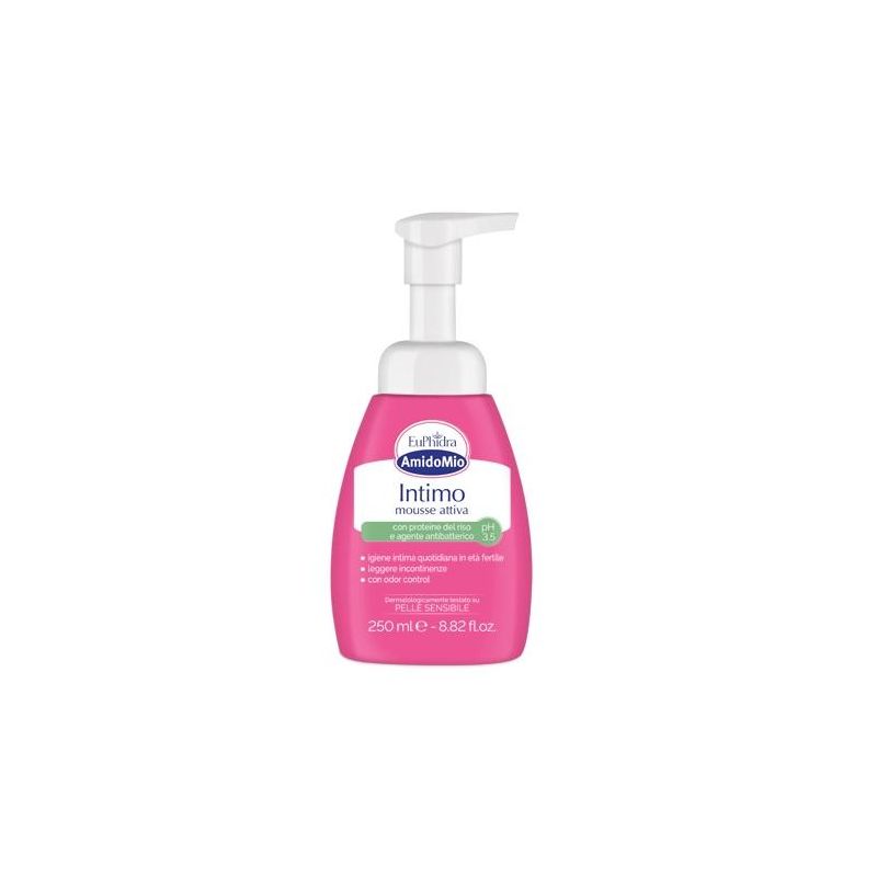 Euphidra Amidomio Mousse Intima Attiva, Equilibrante pH 3.5, 250ml