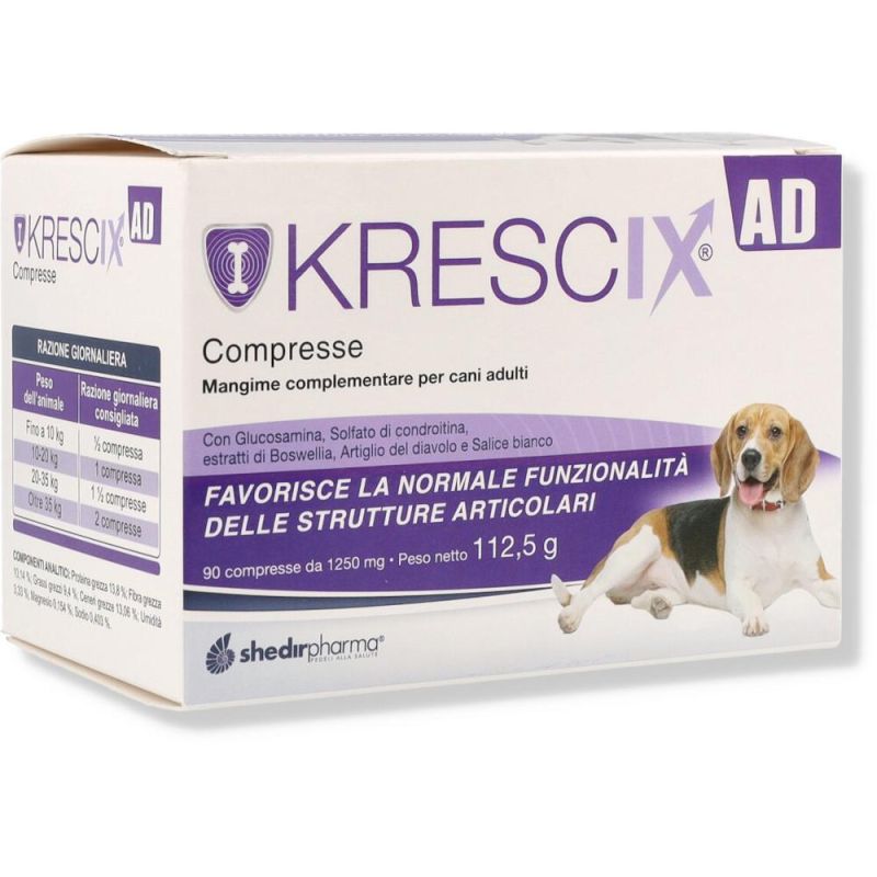 Krescix AD - Integratore Alimentare Multivitaminico per Cani Adulti - 90 Compresse