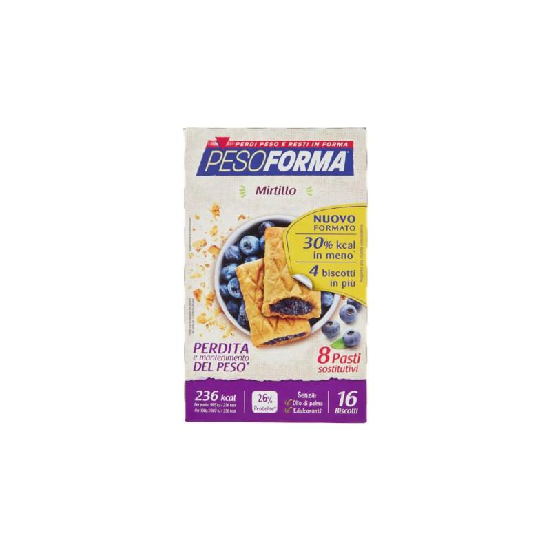 Pesoforma Sostituti di Pasto Biscotti ai Mirtilli 16 Pezzi