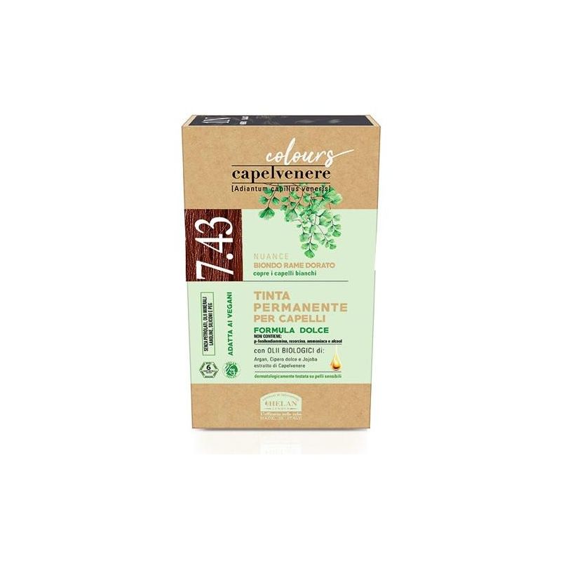Tinta per Capelli Helan Capelvenere 7.43N - Biondo Rame Dorato