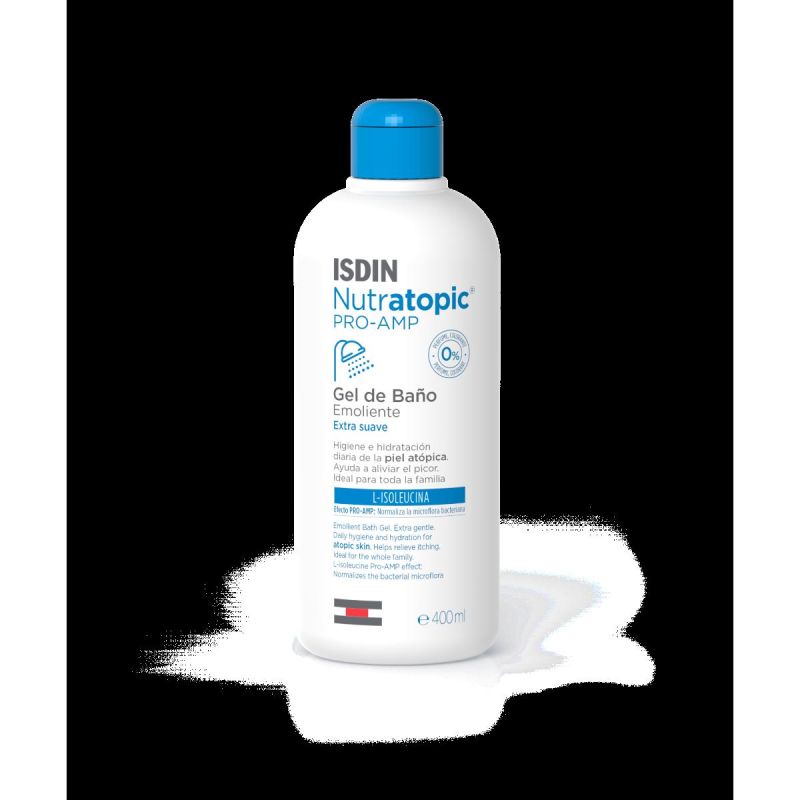Isdin Nutratopic Pro-Amp Gel Detergente per Pelle Atopica, 400ml