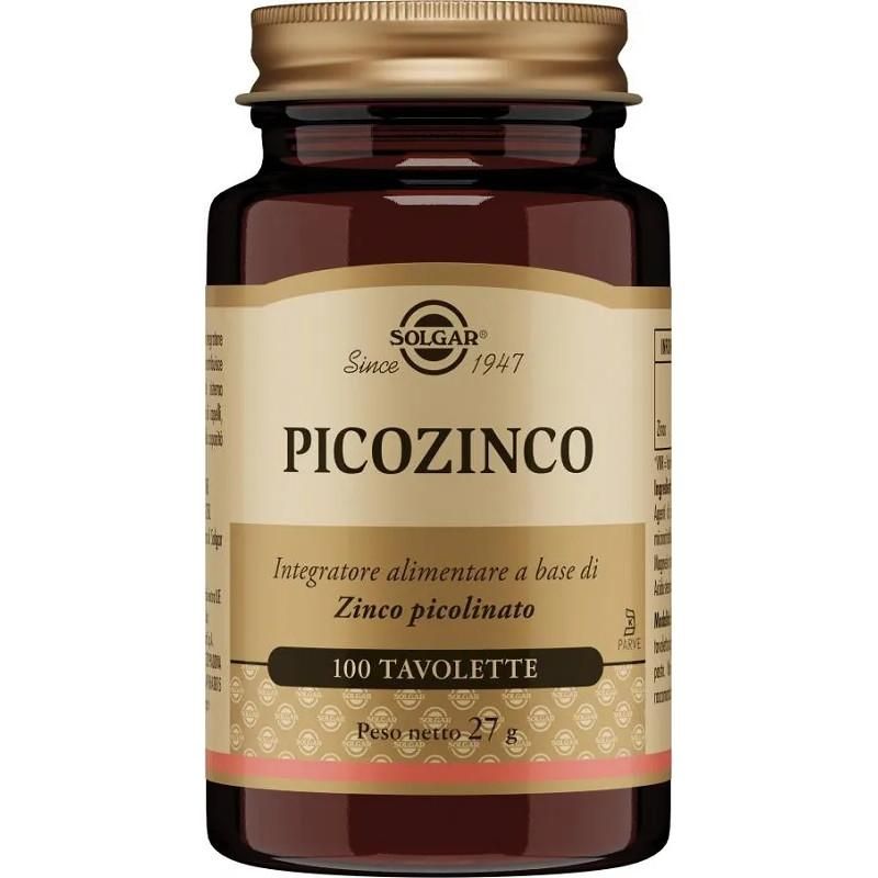 Solgar Picozinco - Integratore di Zinco, 100 Tavolette