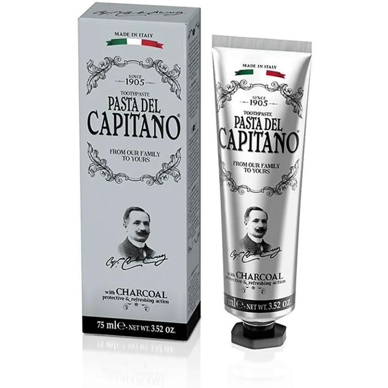 Pasta Del Capitano 1905 Dentifricio al Carbone Attivo, 75ml