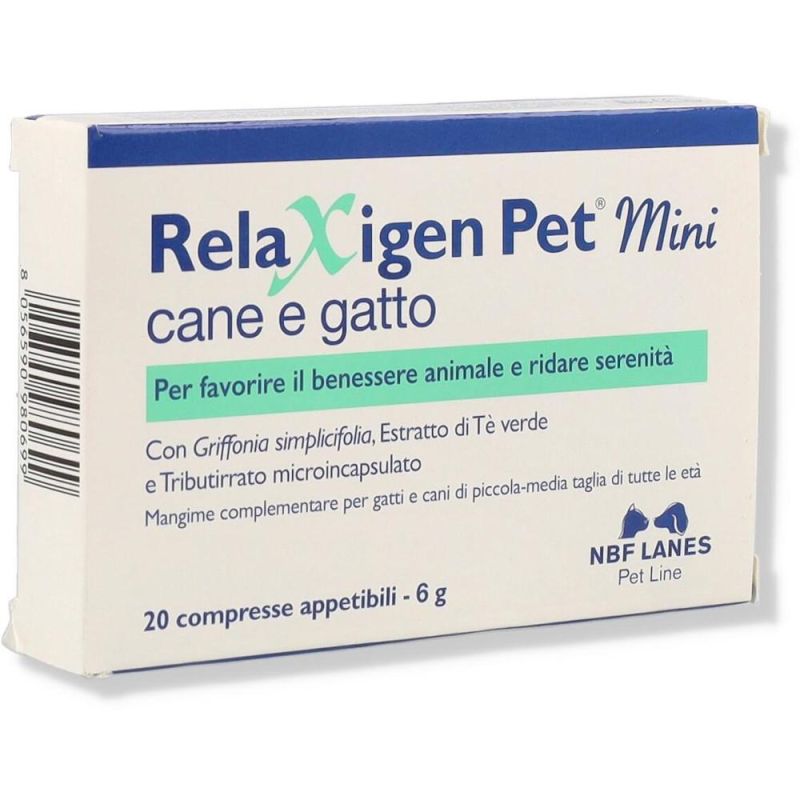 Nbf Lanes Relaxigen Pet Mini - Integratore Rilassante per Cani e Gatti