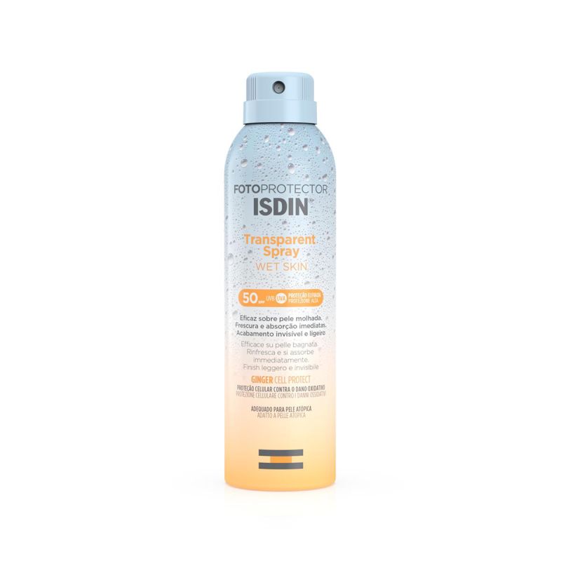 Isdin Fotoprotector SPF50 - Lozione Solare Corpo Trasparente per Pelle Bagnata, 250ml