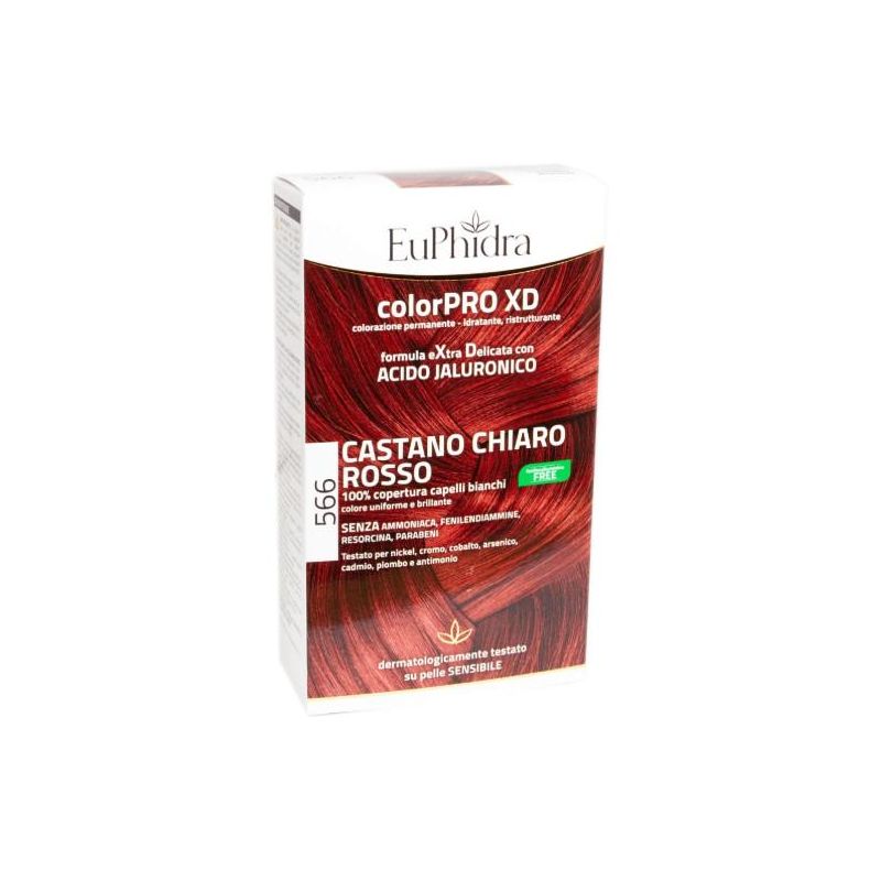 Euphidra Colorpro XD 566 - Tintura per Capelli Castano Chiaro Rosso Sangria