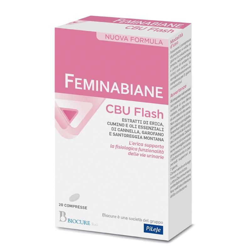 Feminabiane CBU Flash - Compresse Salutari per Donne, 20 Pezzi