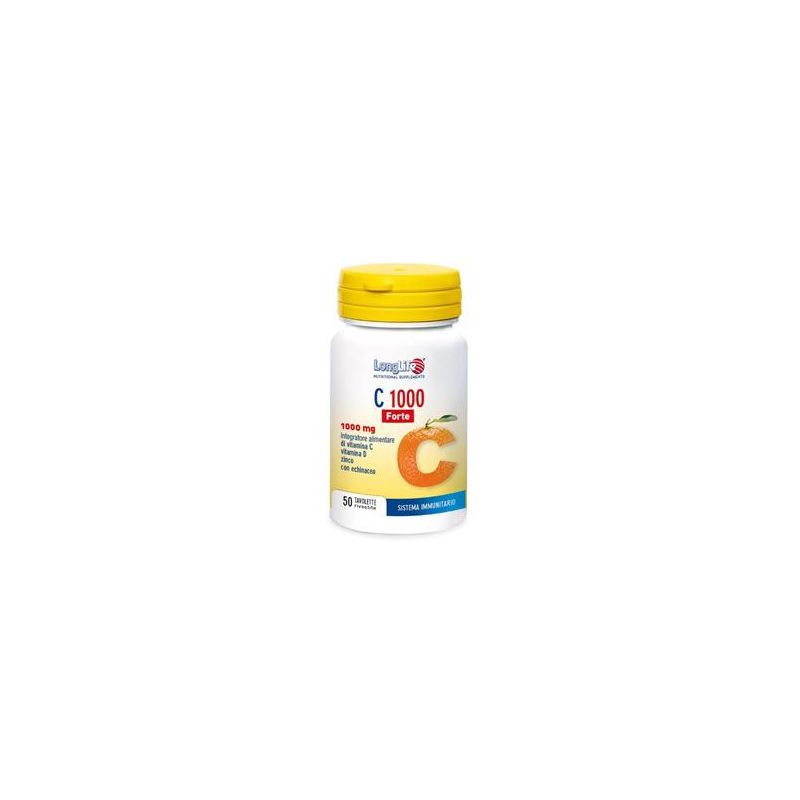 LongLife C 1000 Forte - Integratore di Vitamina C - 50 Tavolette