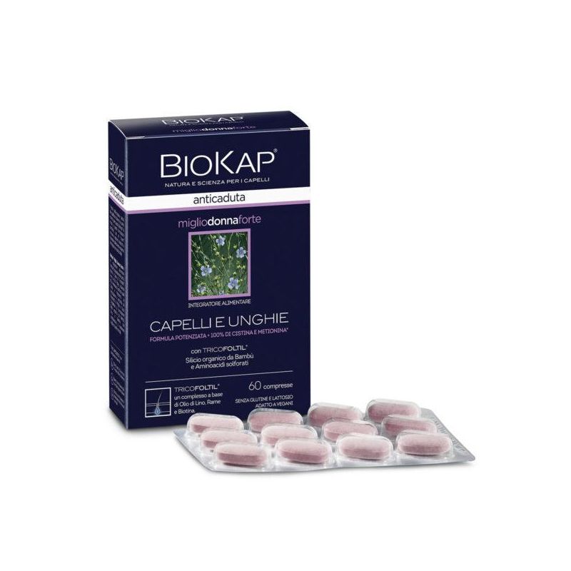 Biokap Forte Anticaduta per Donna con Miglio e Tricofoltil - 60 Compresse