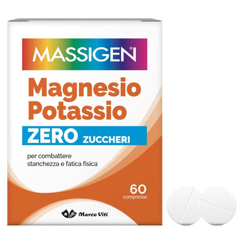 Massigen Magnesio e Potassio - 60 Compresse Senza Zucchero