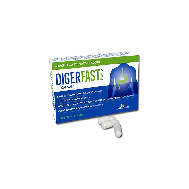 Diger-Fast Plus - Capsule Digestive, 30 Pezzi