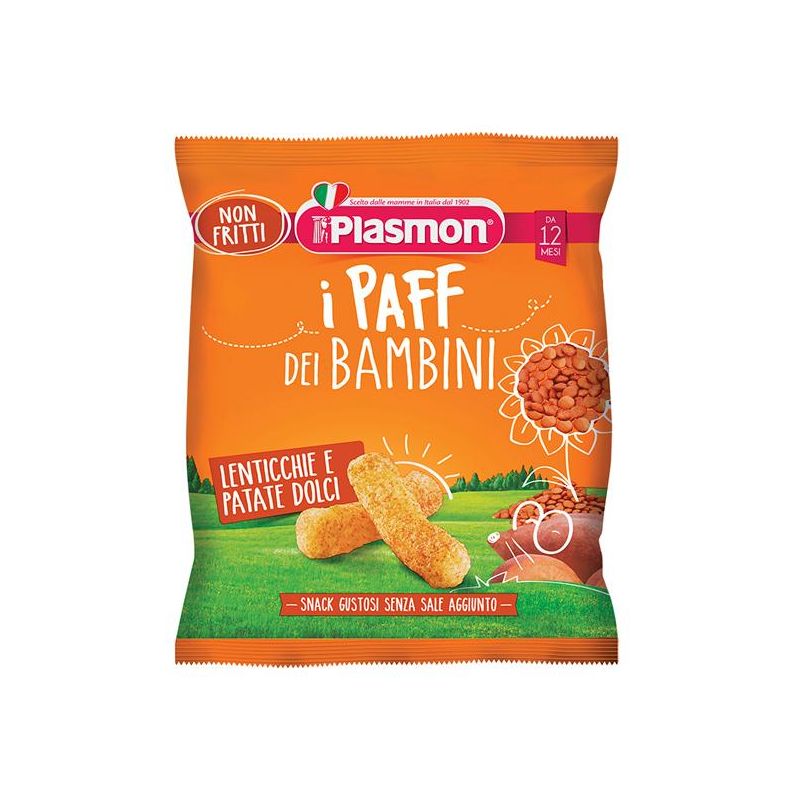 Plasmon Paff 15g: Pappa per Bambini a base di Lenticchie e Patate Dolci