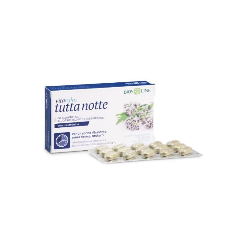 Bios Line Vita Calm - Melatonina a Rilascio Prolungato - 60 Compresse