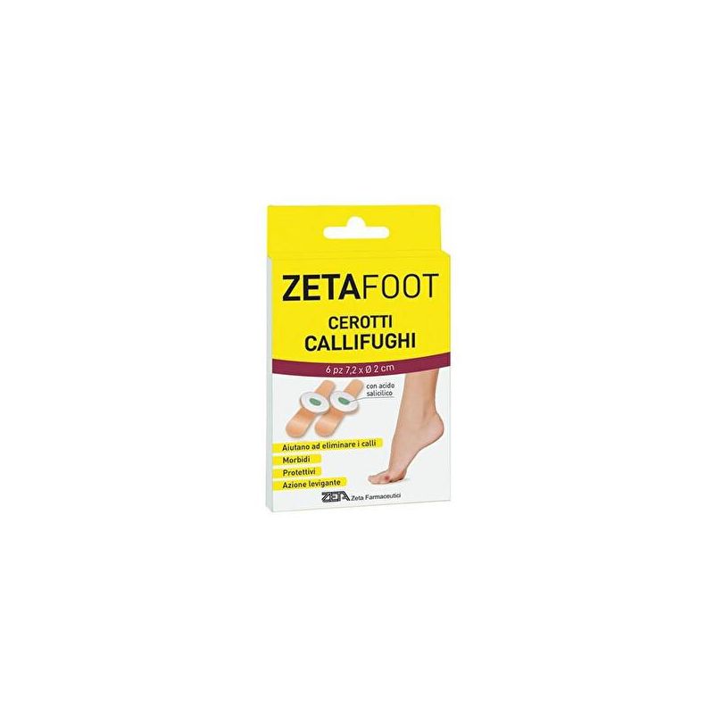 Zeta Foot - Cerotti Callifugi con Dischetto Centrale, Astuccio da 6 Pezzi