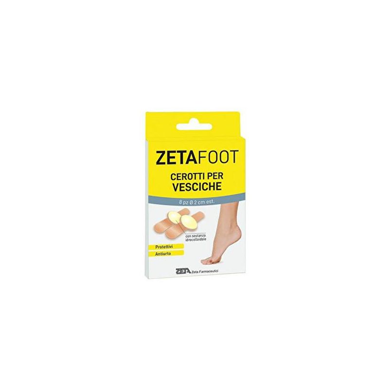 Zeta Foot - Cerotto Idrocolloidale Anti-Vesciche, 8 Pezzi