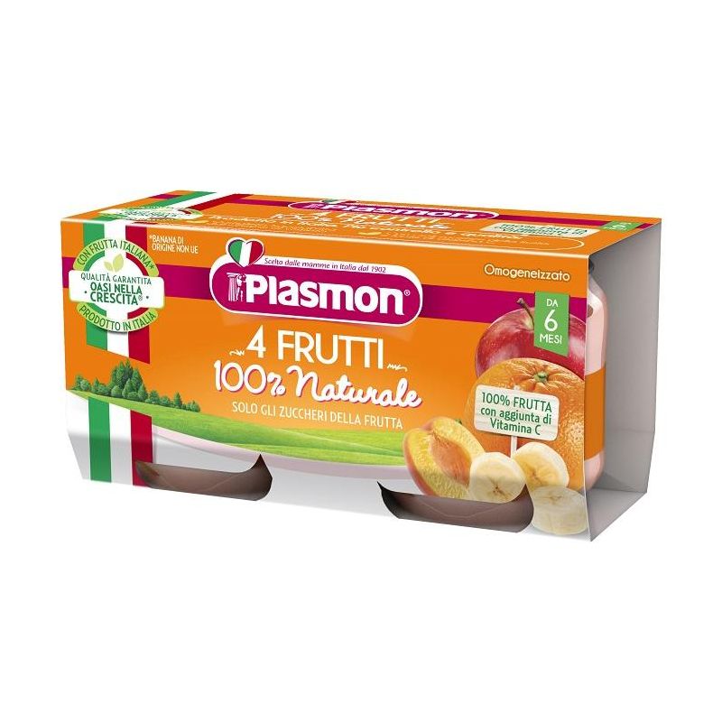 Plasmon Omogeneizzato Quattro Frutti 2x80g