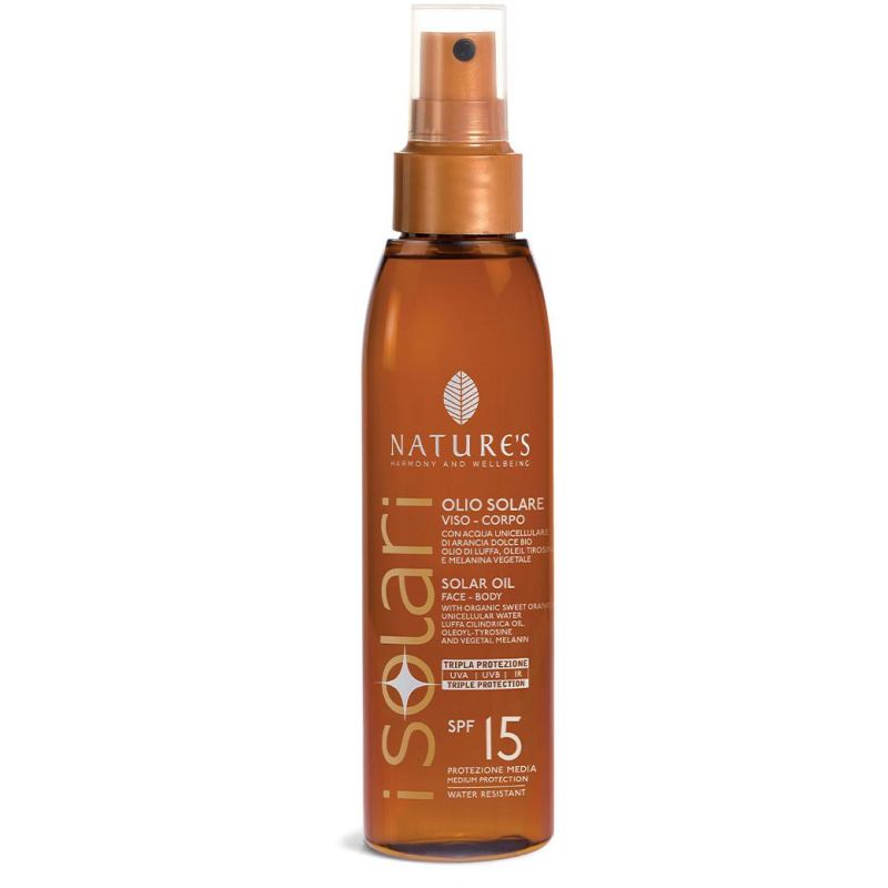 Olio Solare Naturale per Viso/Corpo SPF15 di Nature's Solari, 150ml