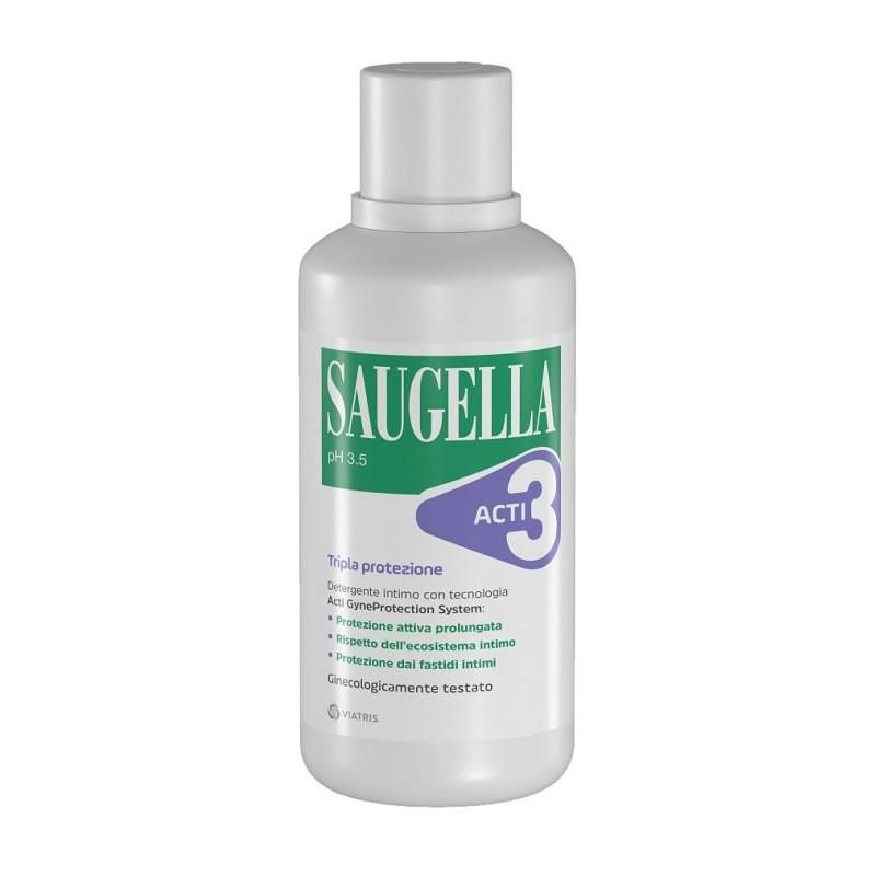 Saugella Acti3 Detergente Intimo con Tripla Protezione - 500ml