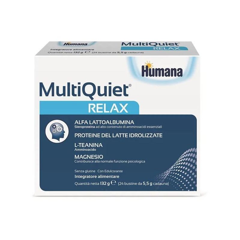 Humana MultiQuiet Relax, 24 Bustine - Integratore Alimentare Rilassante