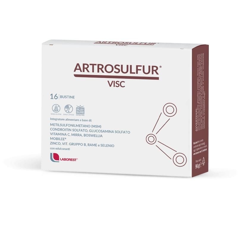Artrosulfur Visc - Integratore per Articolazioni, 16 Bustine da 6g