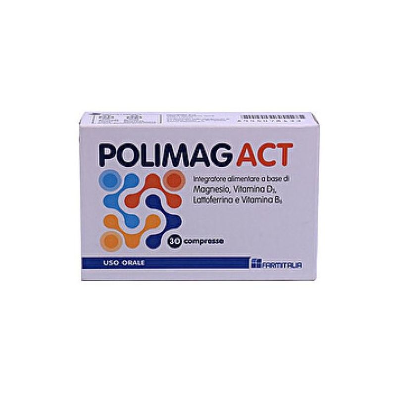 Polimag Act - Integratore Multivitaminico, 30 Compresse
