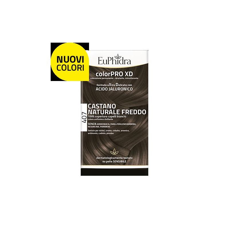 Euphidra ColorPro XD Kit Tintura Capelli 407 Castano Naturale Freddo