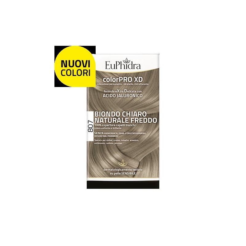 Euphidra ColorPro XD Kit Tinta Capelli Biondo Chiaro Naturale Freddo 807
